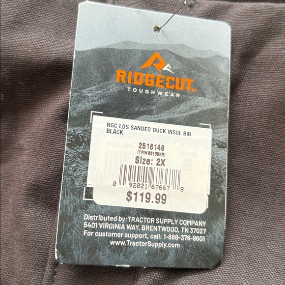 Ridgecut heavy duty Bib Overalls new tags size 2X black not discolored - Picture 6 of 14